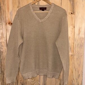 Tasso Elba Men's Tan V-Neck Sweater